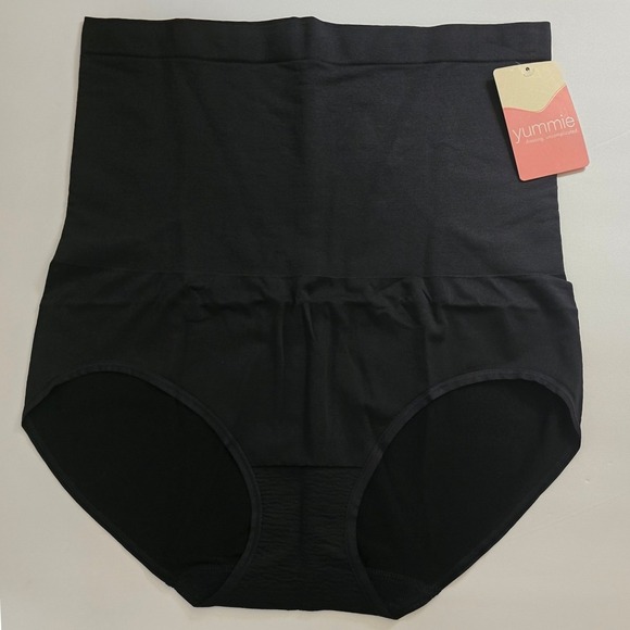 Yummie Other - Yummie Womens High Waisted Shaping Brief Black Seamless Shapewear YT5-342 2X/3X